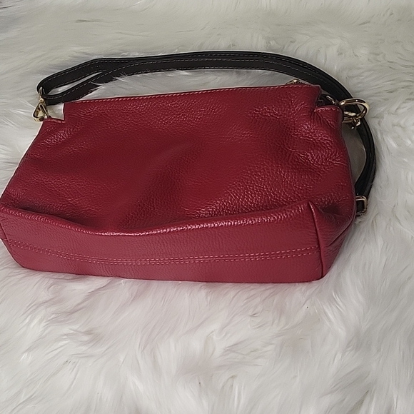 Valentina Red and Black Crossbody Bag with Leather Material and Compact … - Picture 5 of 17